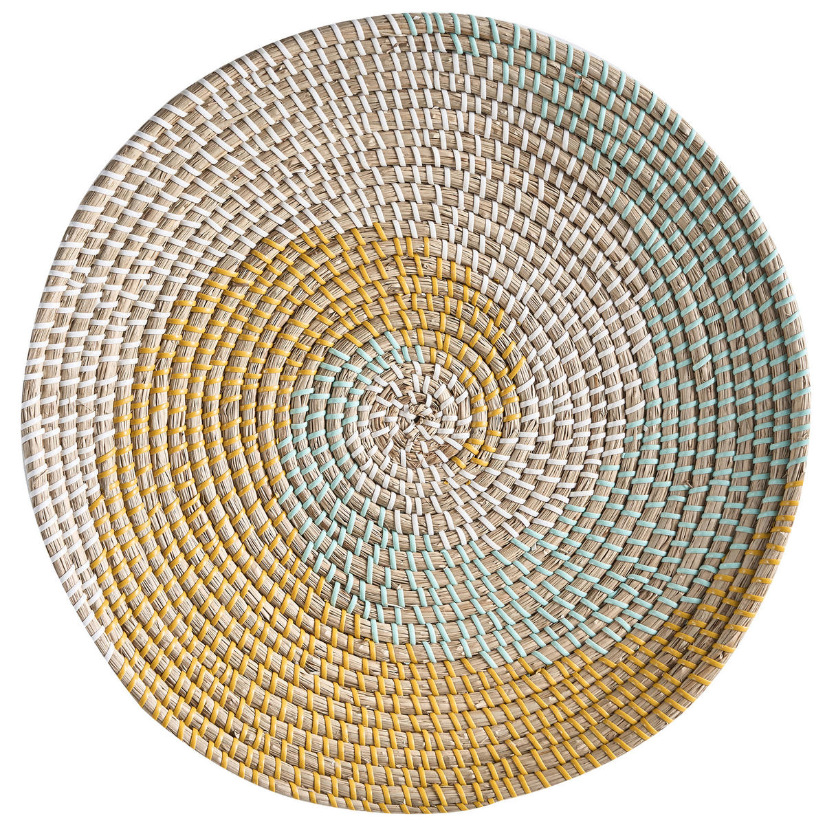 WANDDEKORATION Seegras bunt Bacninh - Multicolor, Naturmaterialien (46/46/7cm) - Beliani