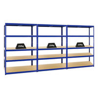 SCHWERLASTREGAL Big Elephant M 3er-Set mit 3x 180x120x60 cm Fachlast 250 kg Blau - Blau, Metall (360/180/60cm) - PROREGAL