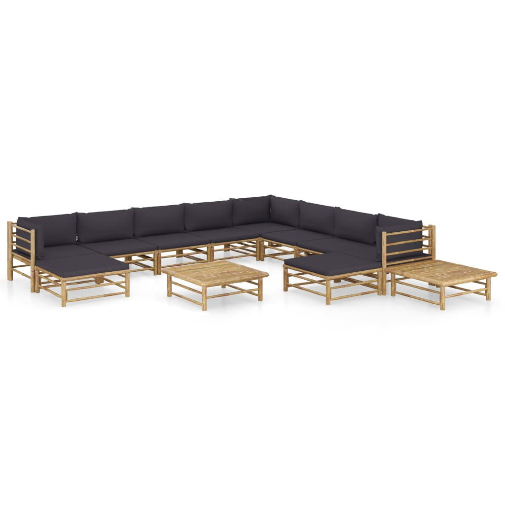 GARTENSET Restuccia 12-teilig - Grau, Naturmaterialien - Nettlife