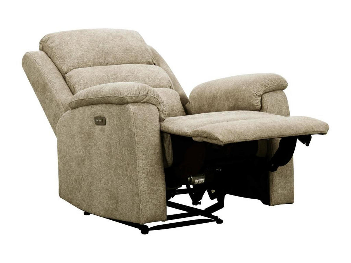 RELAXSESSEL elektrisch - Stoff - Taupe - NEVERS - Braun, Textil (95/103/86cm) - Vente-Unique