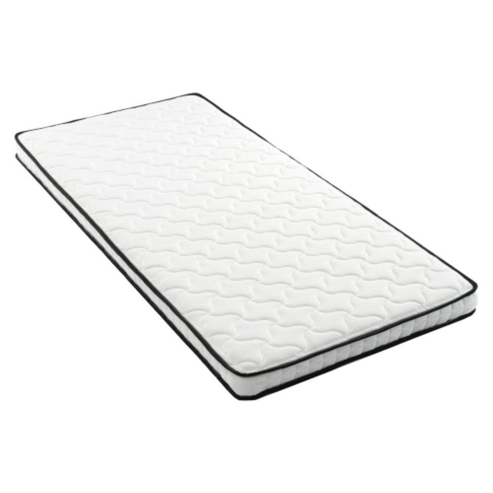 FEDERKERNMATRATZE Ergonomische H3 Rollmatratze für Lendenwirbelsäule - Weiß, Textil