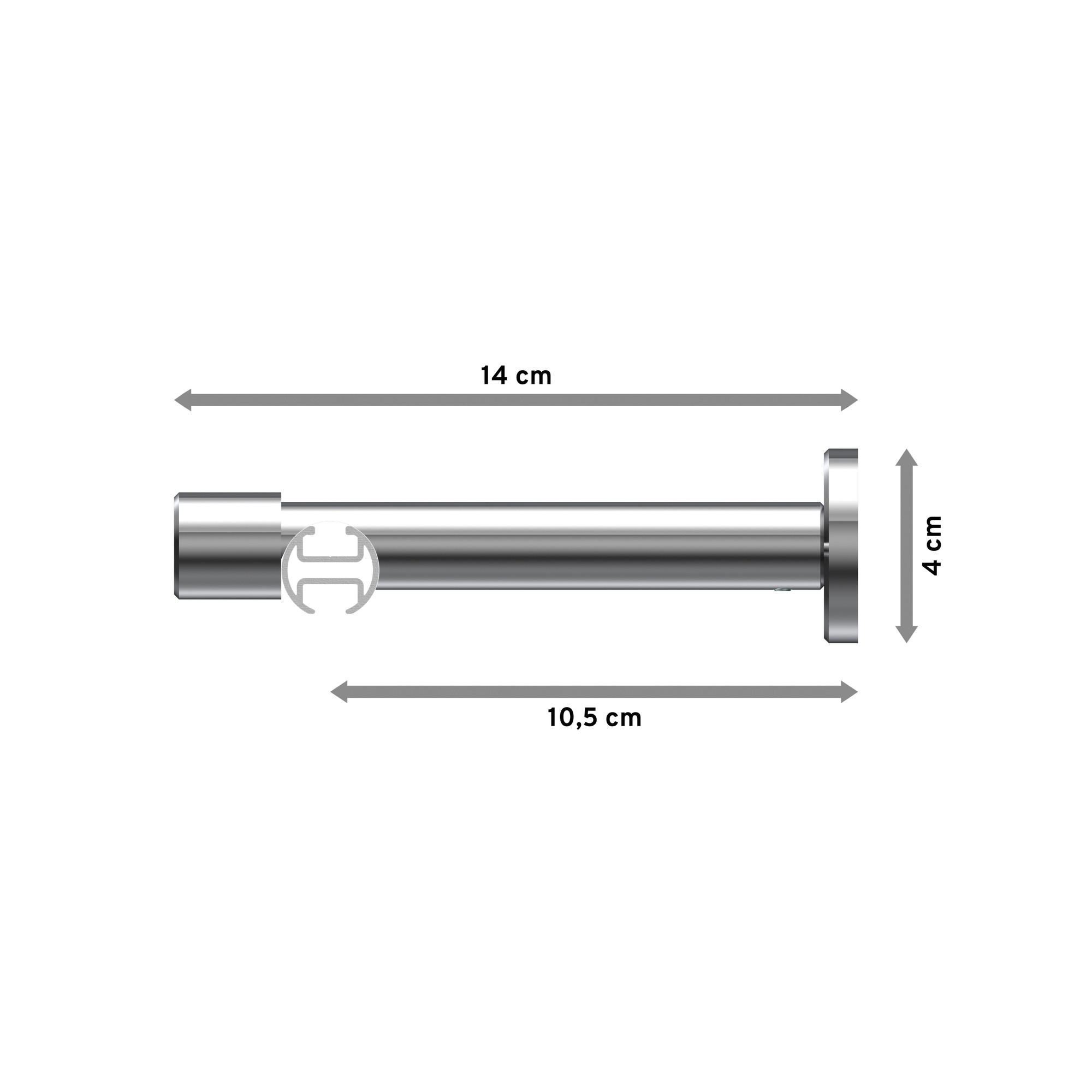 INNENLAUF-GARDINENSTANGEN-SET Prestige Savio 180 cm, 1-läufig, 20 mm Ø Chrom - Chromfarben, Metall (180cm) - INTERDECO