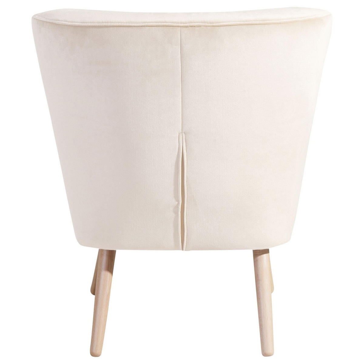 SESSEL Kassi Bezug Samtvelours Buche natur / creme - Weiß, Kunststoff (69/80/68cm) - 58aufmkessel