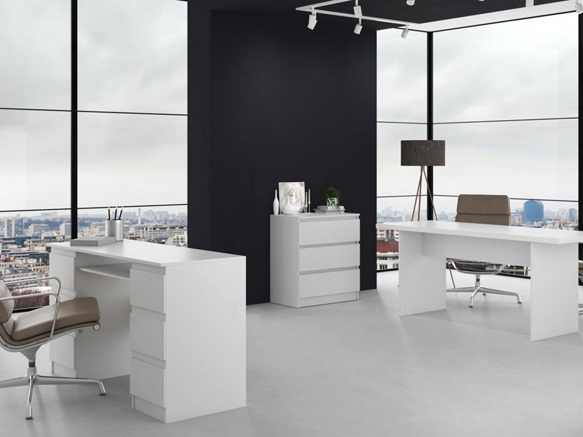 KOMMODE mit 3 Schubladen in weiß - Weiß, Holzwerkstoff (70/75/45cm) - Home Collective