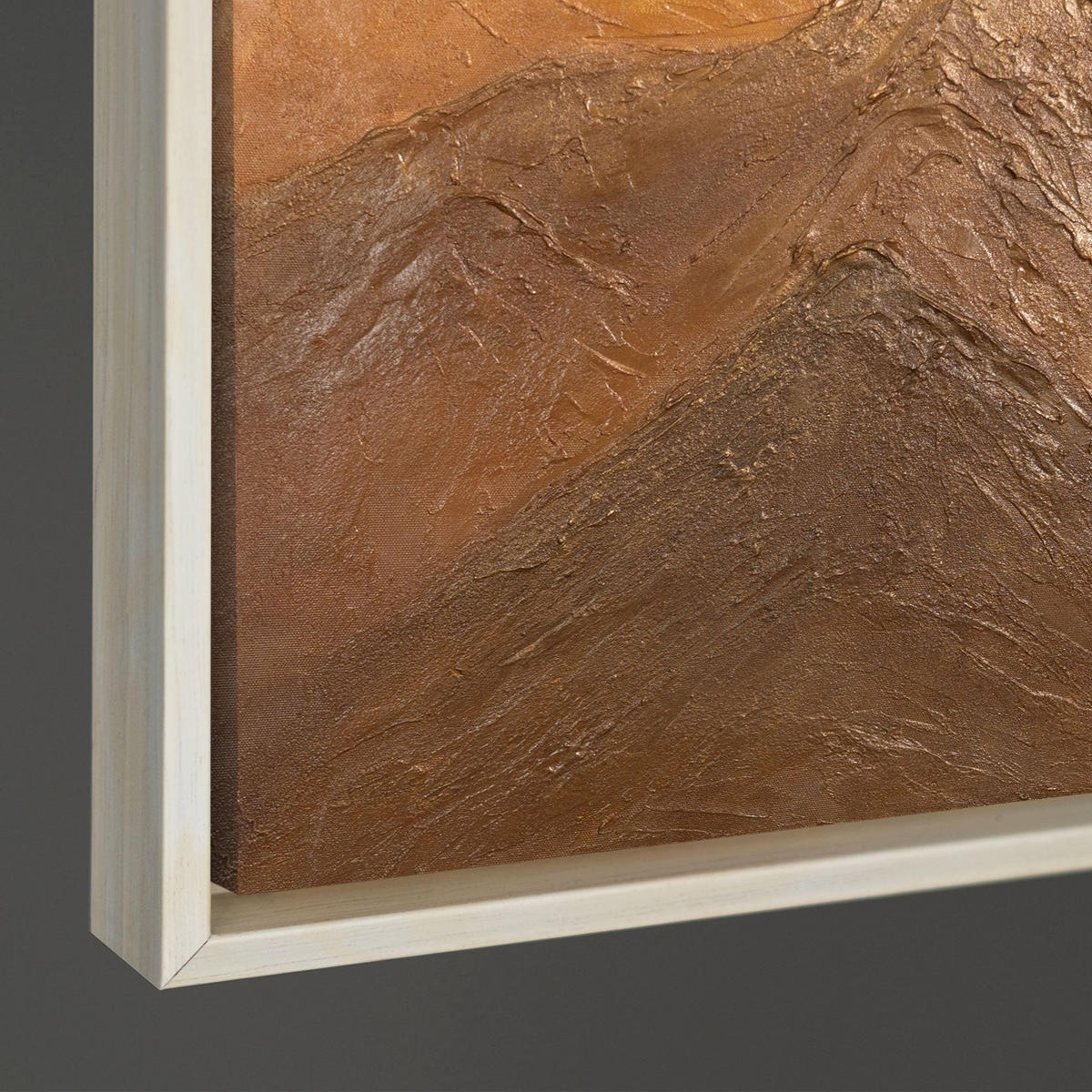 GEMÄLDE Harmonie der Schichten Schattenfugenrahmen Beige 120x80 cm - Beige, Holz (120/80cm) - YS-art gallery