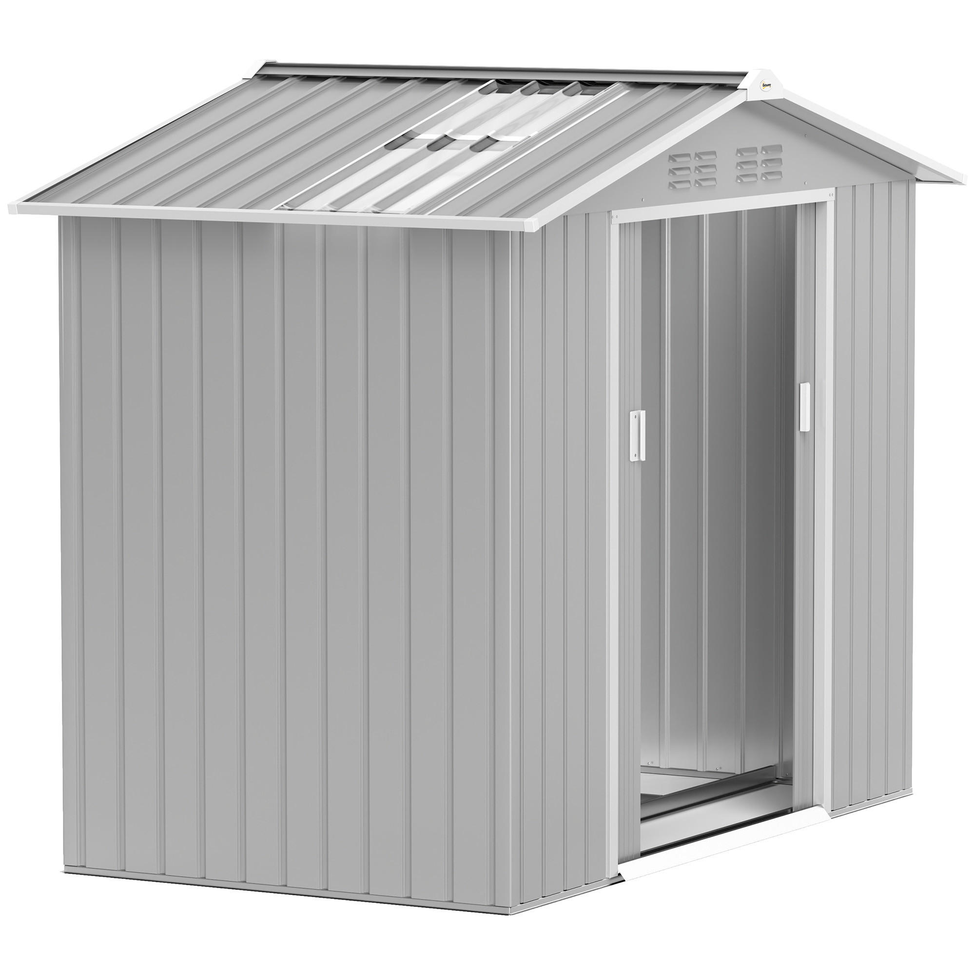 GARTENHAUS Grau 1 Stück - Grau, Kunststoff/Metall (130/185/213cm) - GiPP