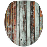 WC-SITZ mit Absenkautomatik Antik - Braun, Holzwerkstoff (38/6/47cm) - Sanilo