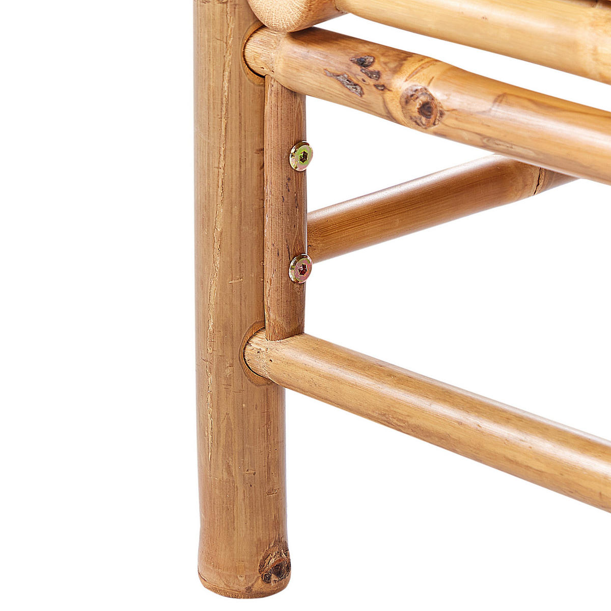 GARTENSTUHL Cremeweiß Cerreto - Weiß/Braun, Holz (55/39/64cm) - Beliani