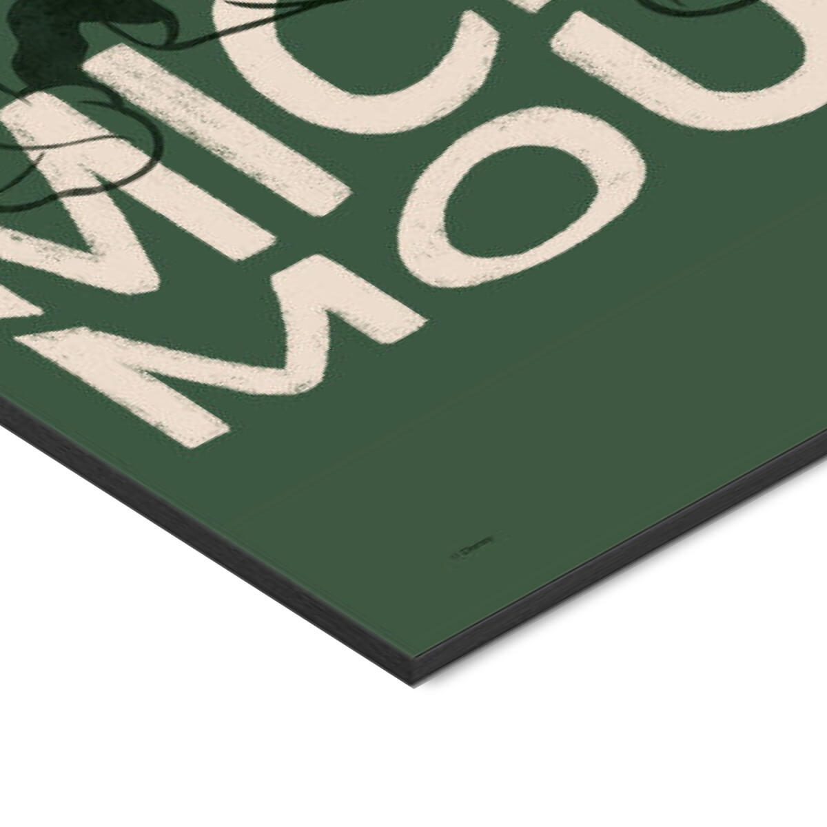 POSTER mit Rahmen Disney - Disney - Mickey Mouse Wavy Green - Schwarz/Grün, Holz/Papier (30/40cm) - Poster&Frame