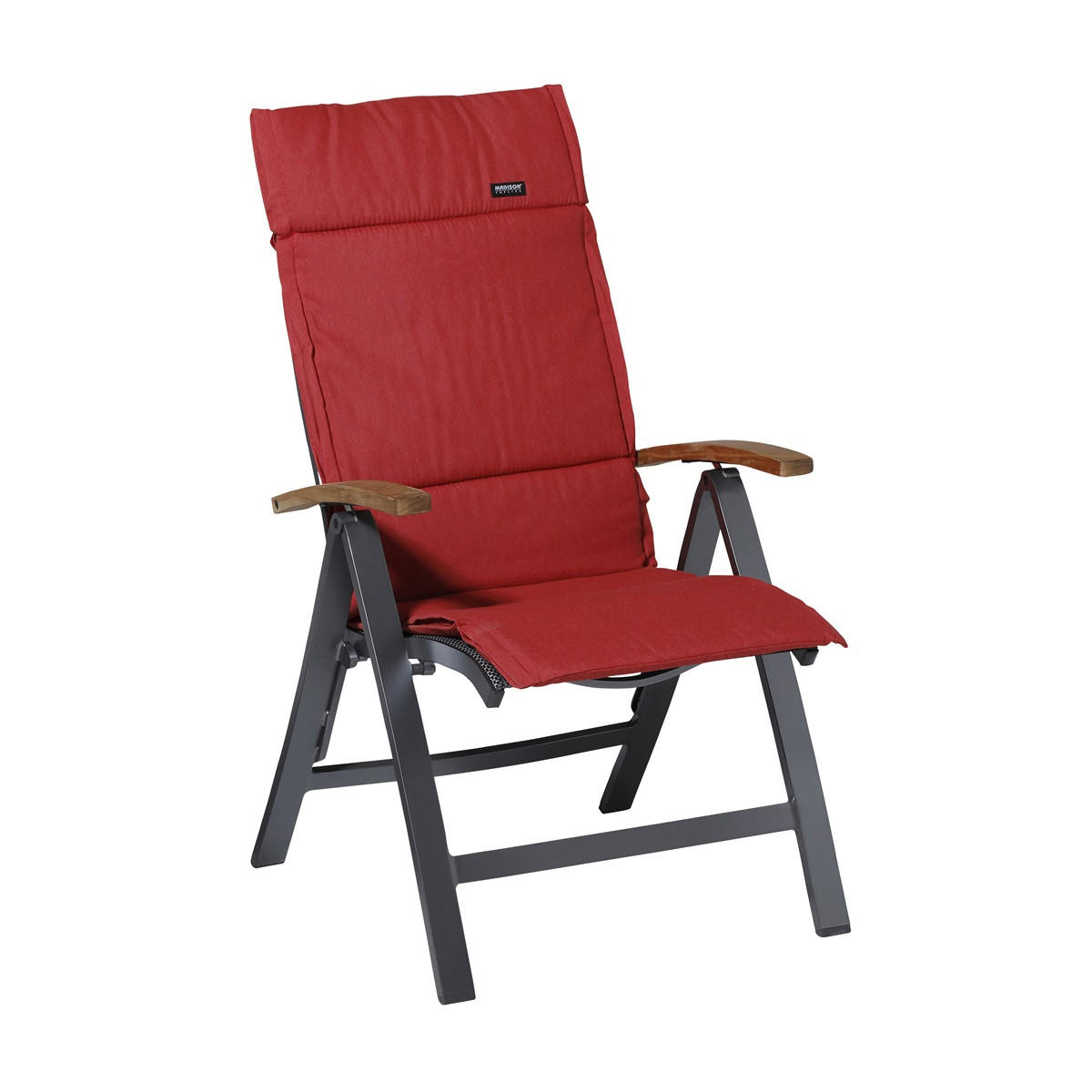 GARTENSTUHLKISSEN Panama 125/50 cm 4er-Set - Rot, Textil (50/3/125cm) - Madison