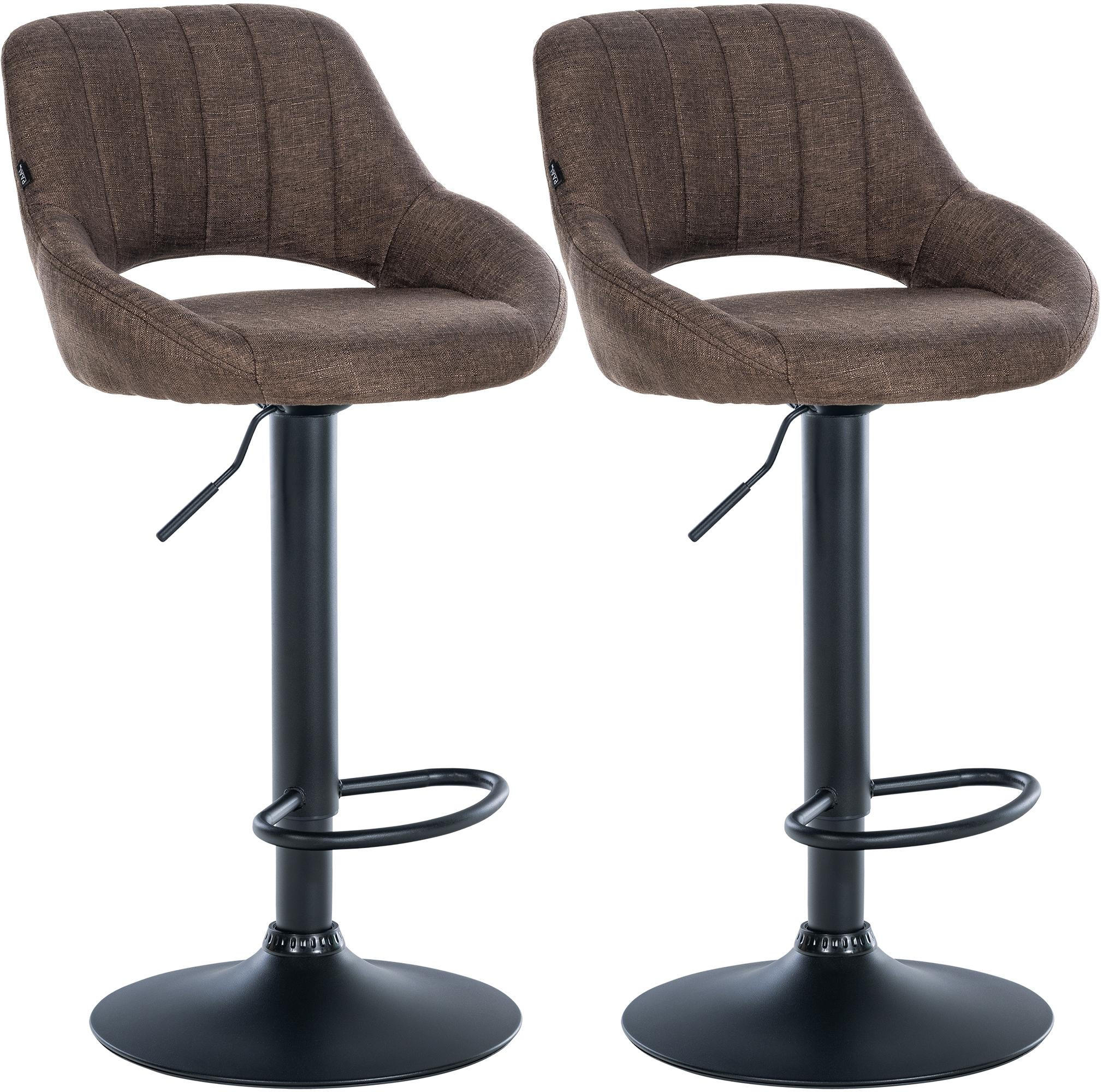 BARHOCKER 2 Stoff Braun - Braun, Textil (47/85/48cm) - CLP