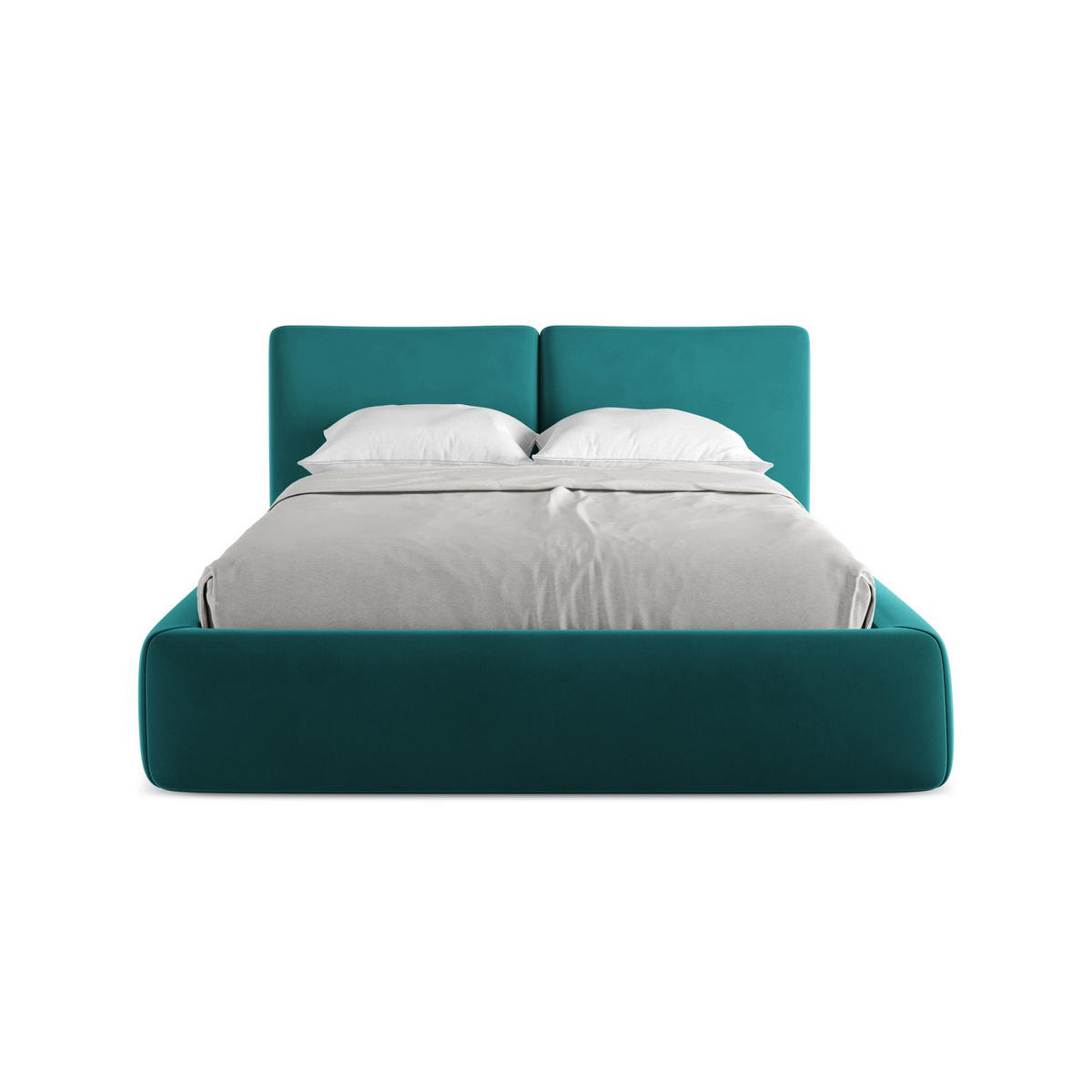 POLSTERBETT mit Bettkasten und Lattenrost 160x228 Blau - Blau/Petrol, Kunststoff/Textil (140/200cm) - LaMiaSofa