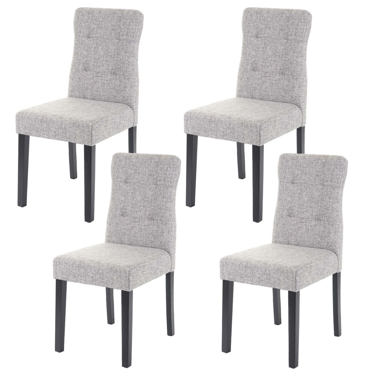 ESSZIMMERSTUHL Grau 4er-Set - Grau, Textil (41/88/55cm) - MCW