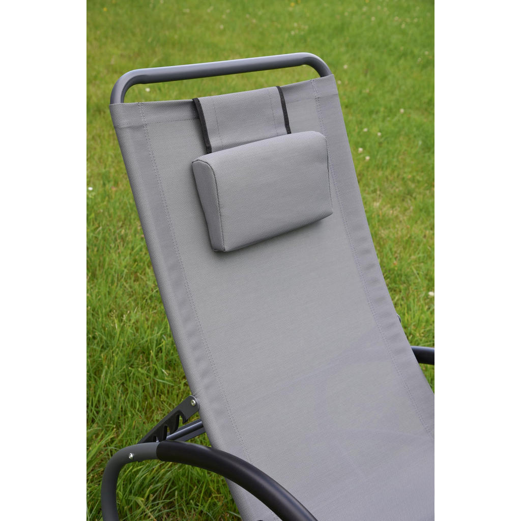 Thumbnail - Deluke Schaukelliege, Grau, Metall, 63x106x177 cm, Gartenmöbel, Gartenliegen