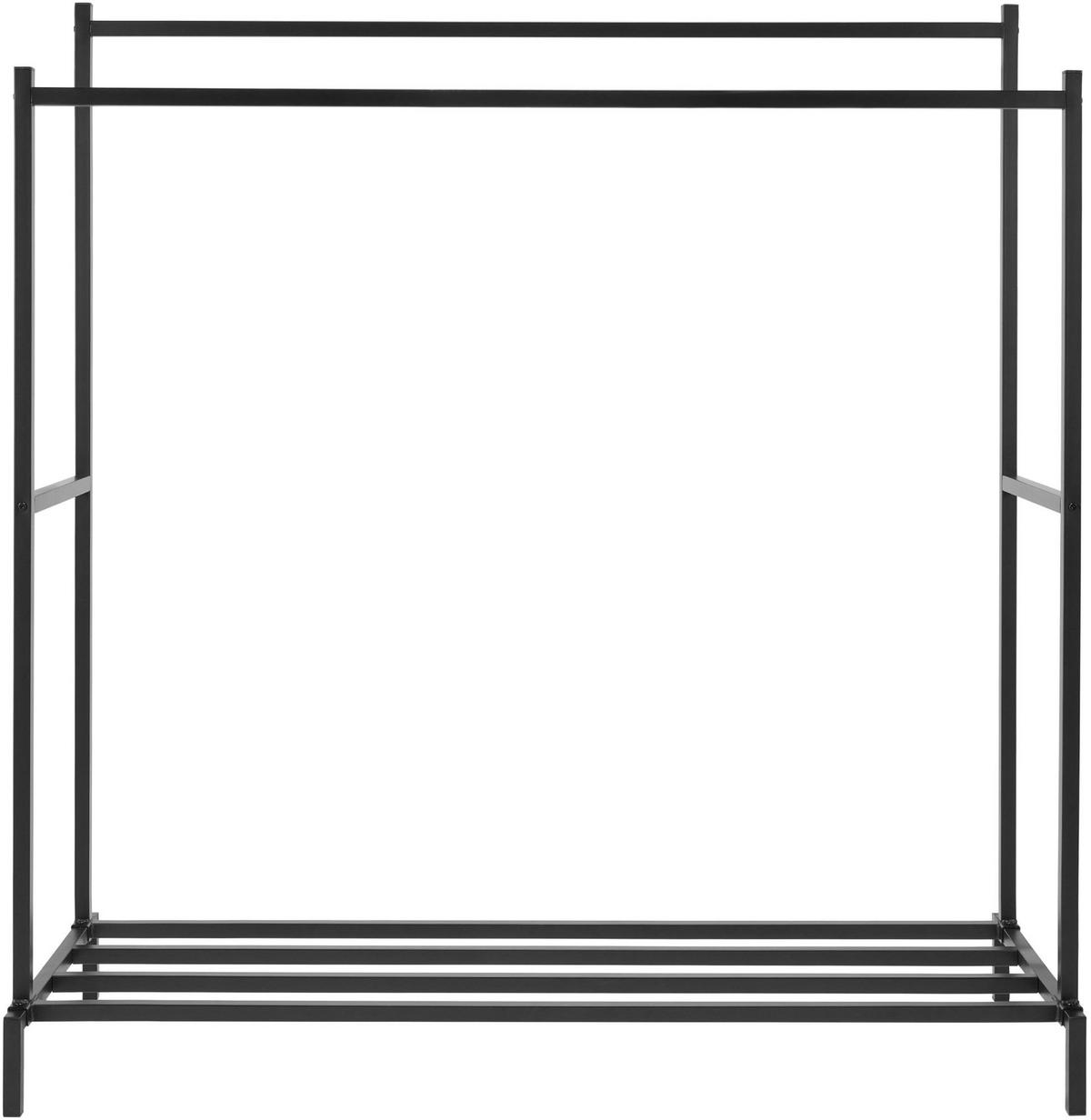 KLEIDERSTÄNDER Emil 150x62x160cm Metall Schwarz Kleiderstange - Schwarz, Metall (150/160/62cm) - DELUKE