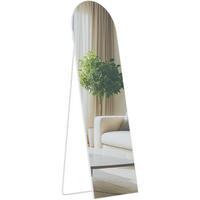 STANDSPIEGEL Malaga Glas Weiß matt Ganzkörperspiegel - Weiß, Glas (50/160/3cm) - DELUKE