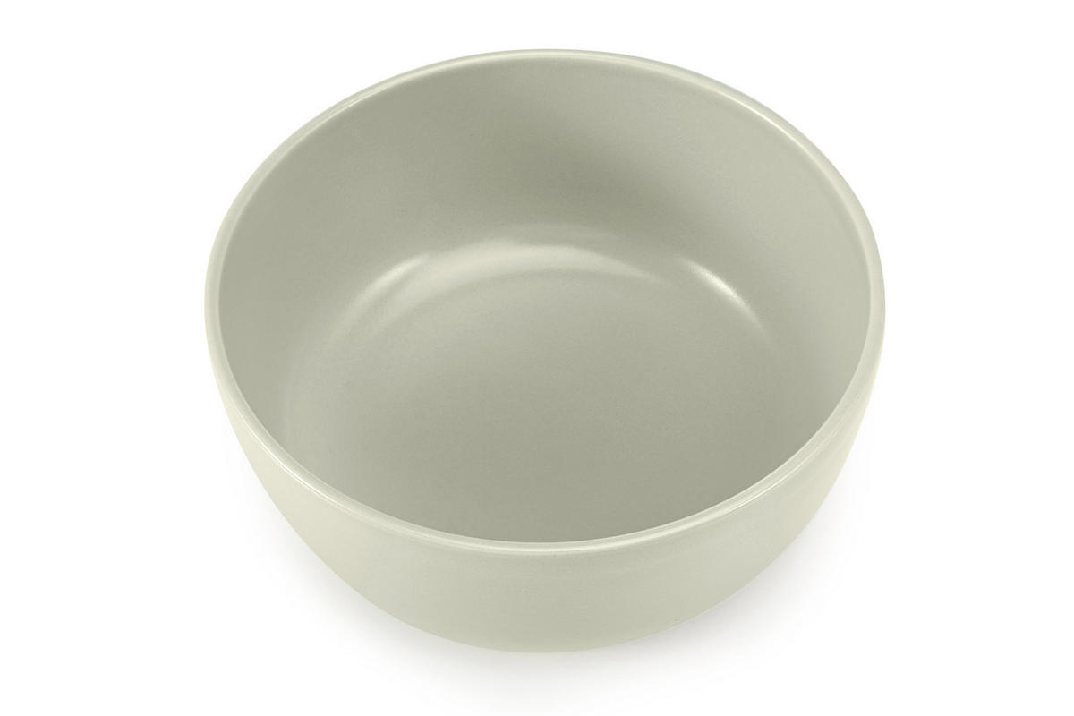 TAFELSERVICE VICTO Schüssel 6 Personen 18-tlg, matt beige/grün/grau - Hellgrün, Keramik (27/2/27cm) - KONSIMO®