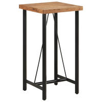 BARTISCH 55/55/107 Cm Massivholz Akazie Und Eisen - Braun, Holz (55/55/107cm) - vidaXL