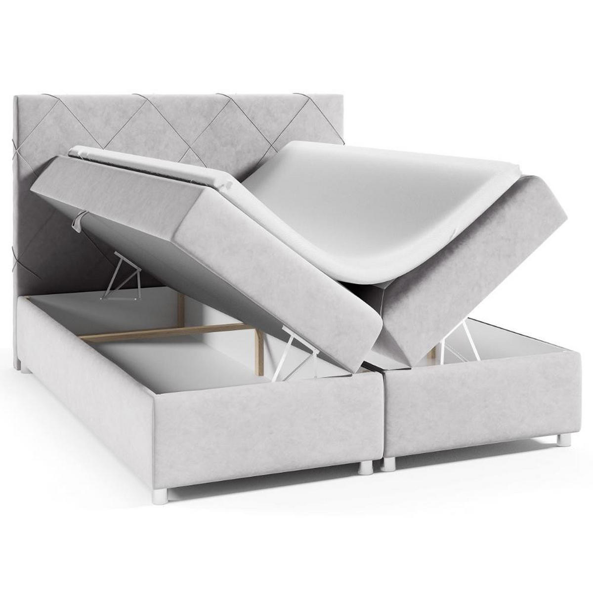 BOXBETT mit Bettkasten Trinity K-7 Bonellfederkern - Rosa, Holz/Holzwerkstoff (140/200cm) - Best For Home