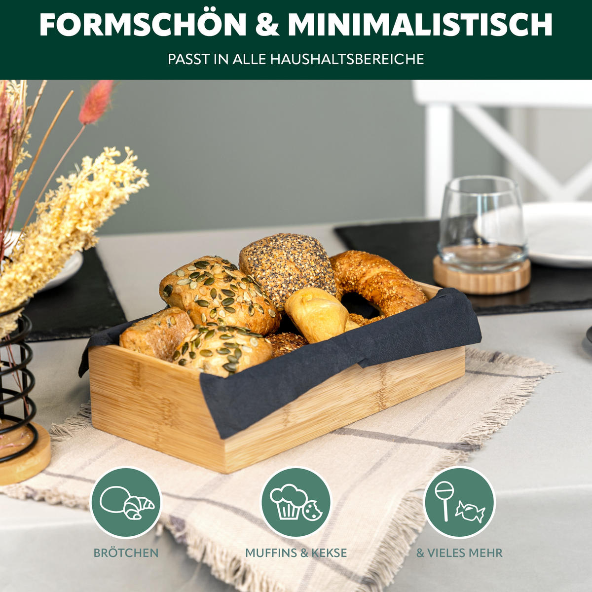 AUFBEWAHRUNGSBOXEN 4er-Set Bambus - Braun, Holz (38/7.5/15cm) - bremermann