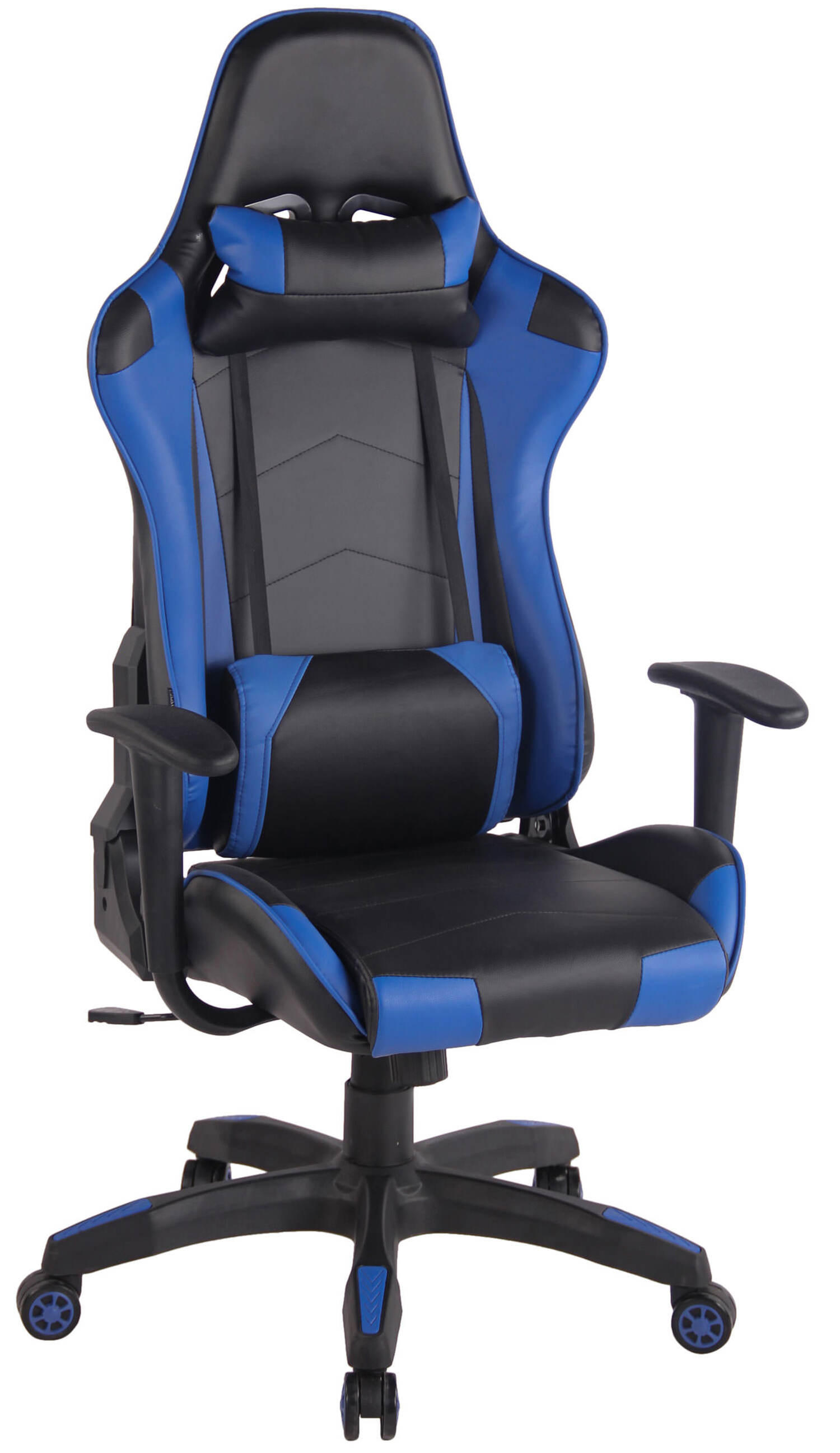 BÜROSTUHL Mirage, Kunstleder Schwarz/Blau - Blau, Kunststoff/Textil (65/138/50cm) - TPFLiving