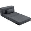 SCHLAFSESSEL 3-in-1 klappbar als Bodensofa, Chaiselongue, Bett 80/80/64 cm Dunkelgrau - Dunkelgrau, Textil (80/64/80cm) - Redom