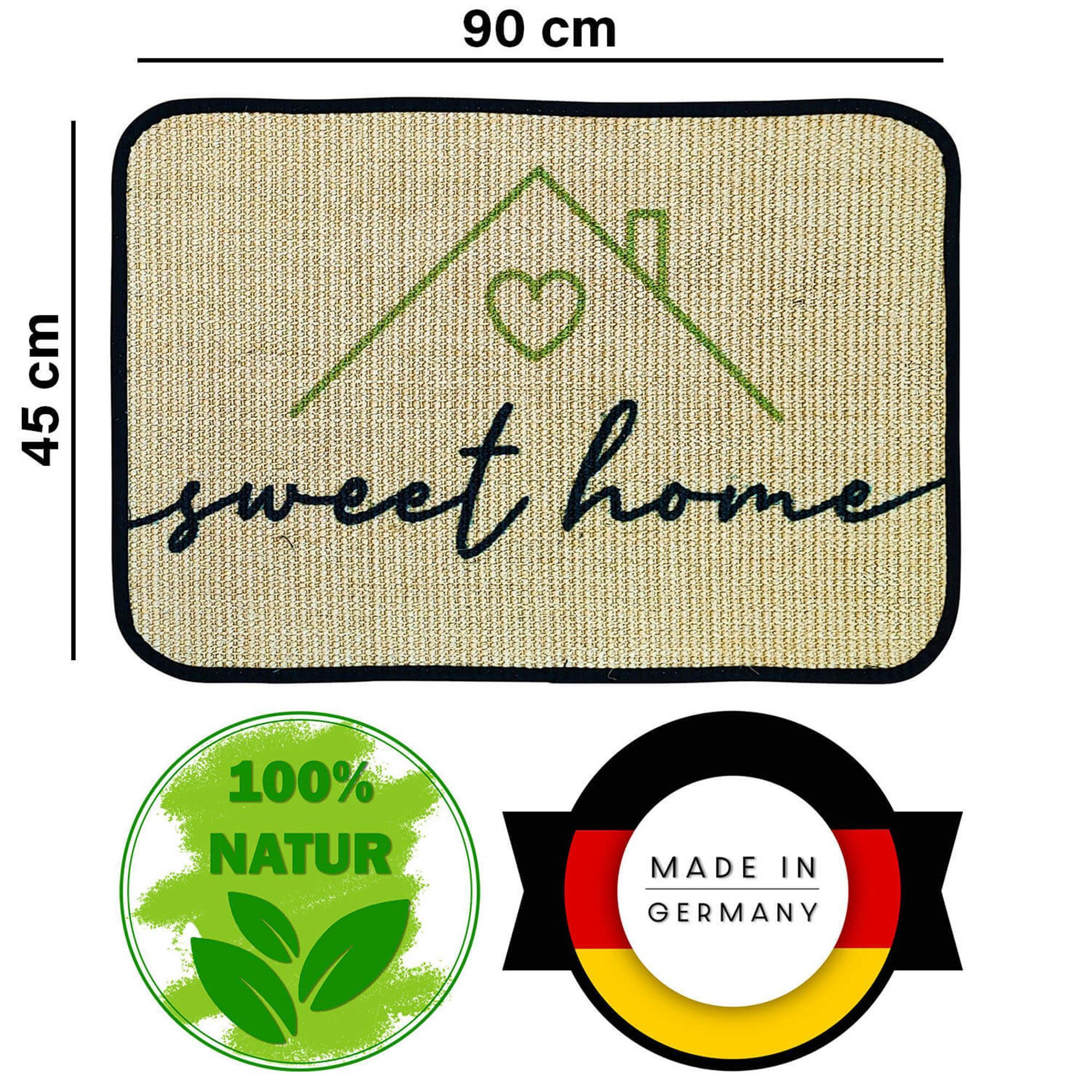 FUSSMATTE ECO-SISAL - Pastellgrün, Textil (45/90cm) - WohnDirect