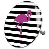 BADEWANNENSTÖPSEL Flamingo - Pink, Metall (8/10/10cm) - Sanilo