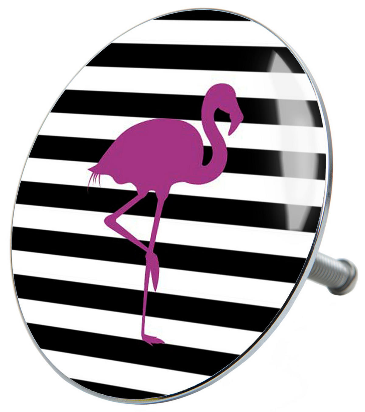 BADEWANNENSTÖPSEL Flamingo - Pink, Metall (8/10/10cm) - Sanilo