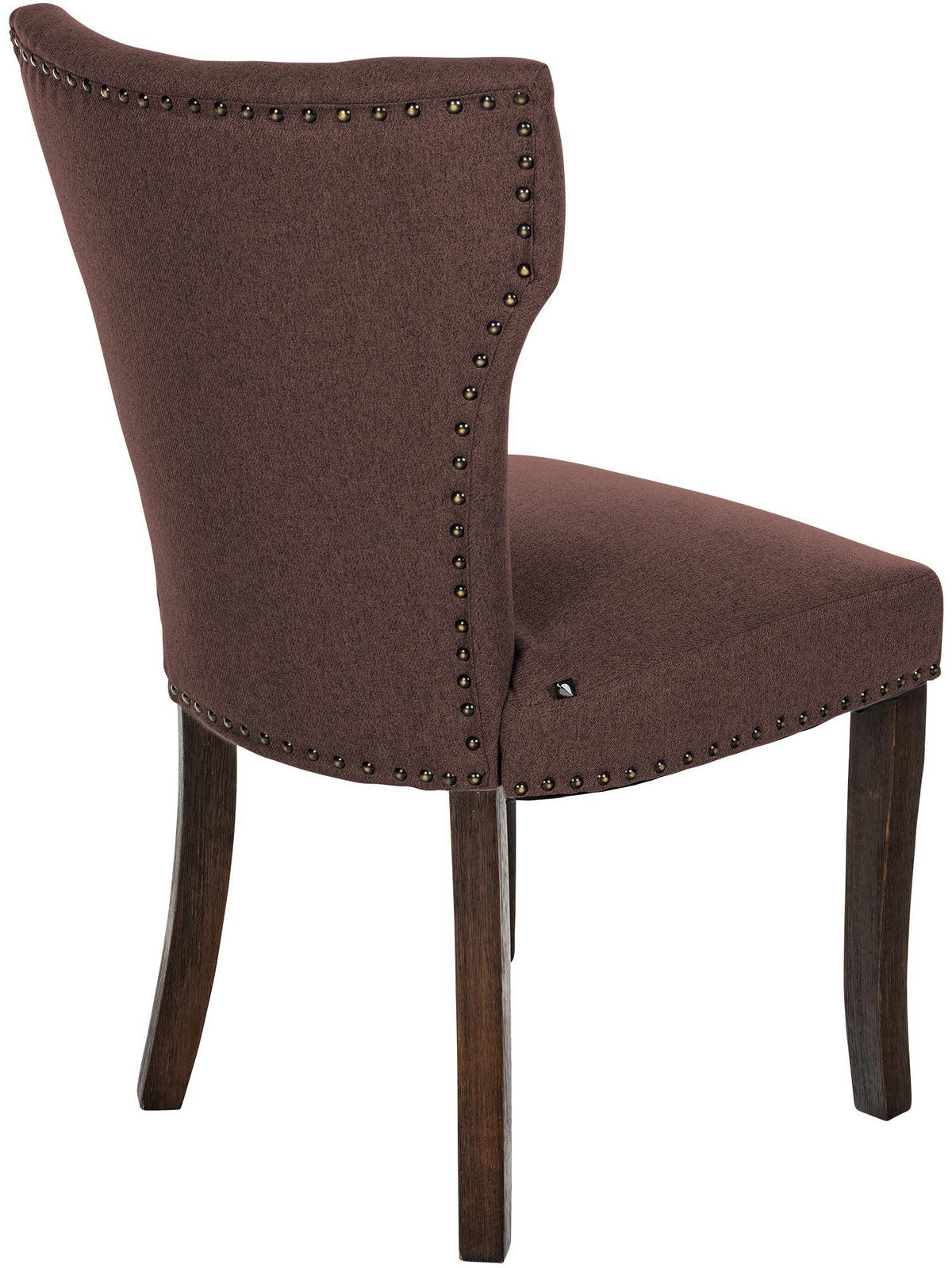 WOHNZIMMERSTUHL 2er Set Stoff braun - Braun, Holz/Textil (52/90/59cm) - CLP