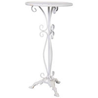 TISCH aus Metall, weiß, 40x77cm - Weiß, Metall (40/40/77cm) - Wanderlust