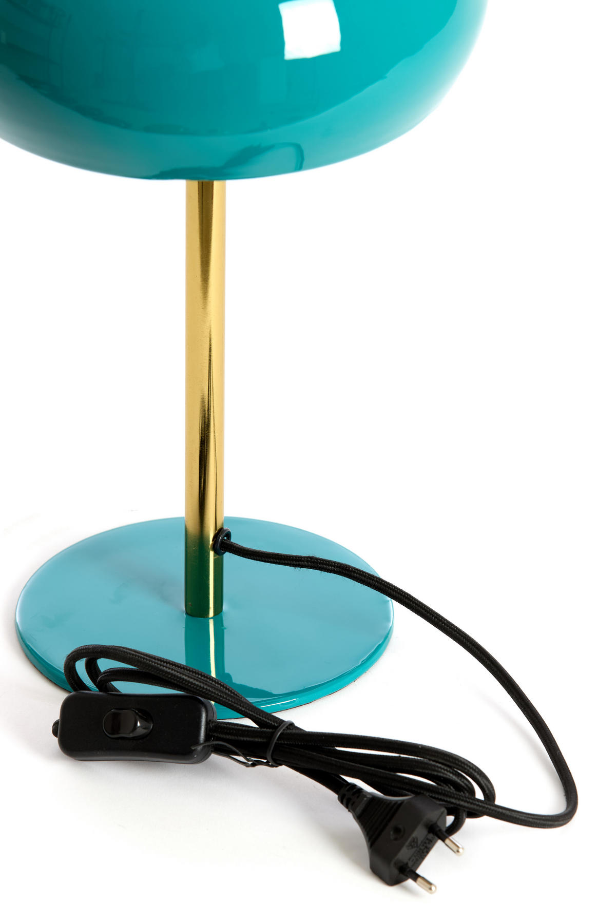 TISCHLAMPE Surin Blau Ø22/34 cm - Blau, Metall (22/22/34cm) - Light & Living