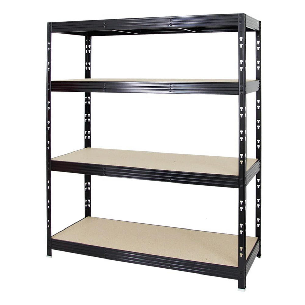 SCHWERLASTREGAL Rhino 180x160x60 cm 4 Spanplatten-Ebenen 8mm Fachlast 500 kg Schwarz - Schwarz, Metall (160/180/60cm) - PROREGAL