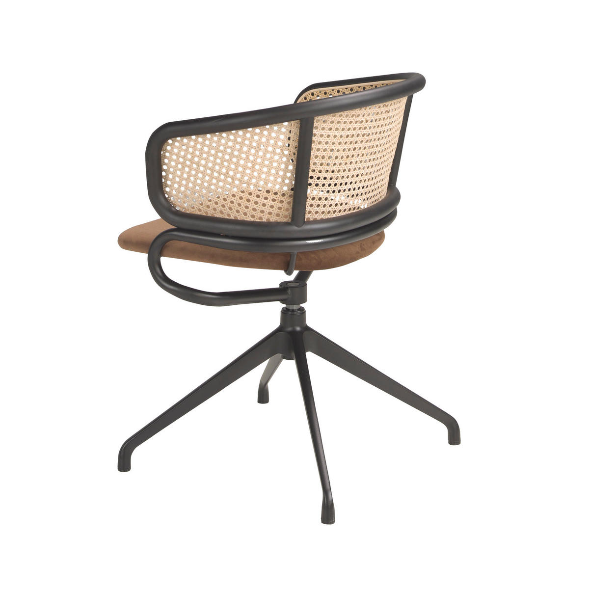 ARMLEHNSTUHL Braun, Schwarz 56/ 53/ 74 cm - Schwarz/Braun, Naturmaterialien/Textil (56/74/53cm) - ANGEL CERDA