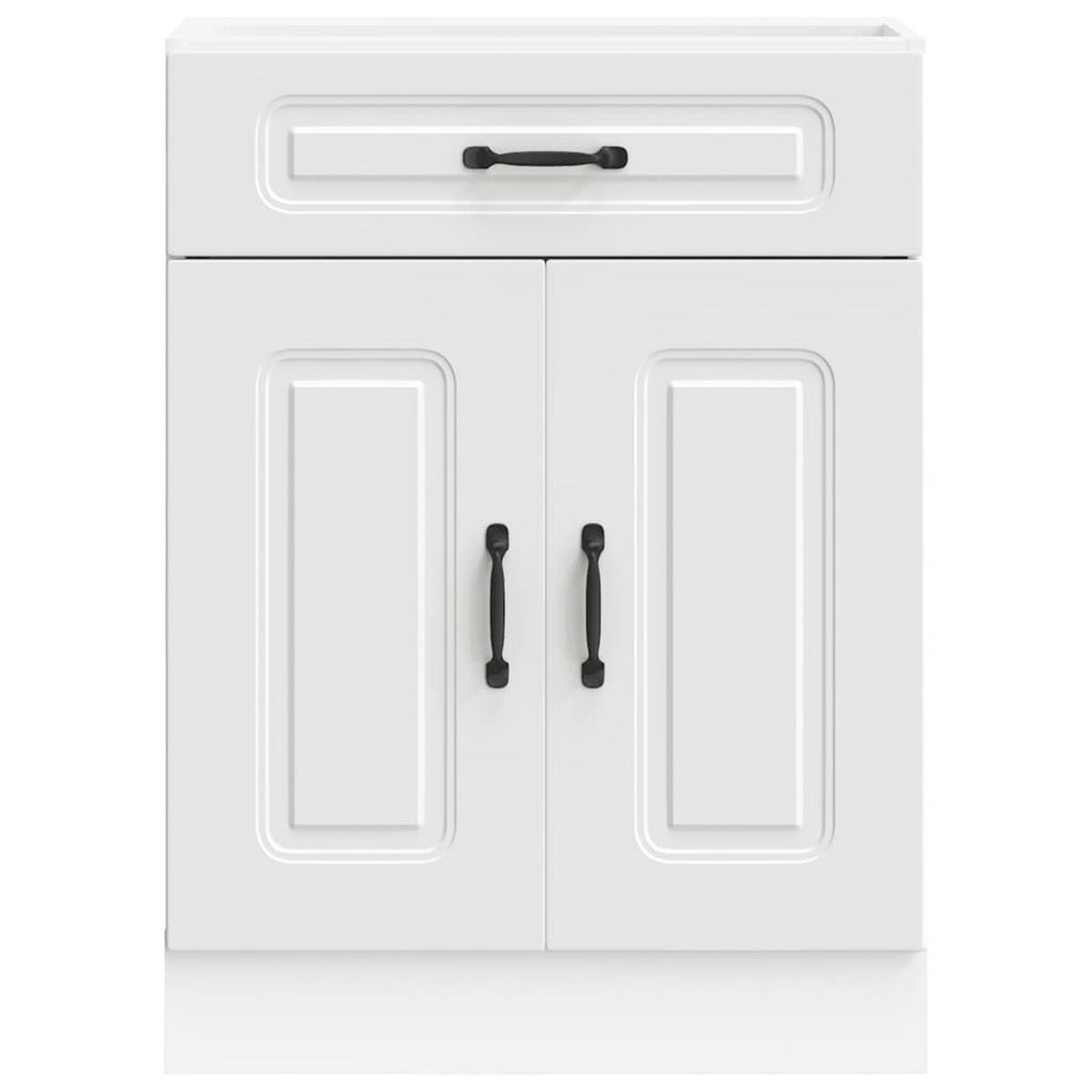KÜCHENUNTERSCHRANK Kalmar Weiss Holzwerkstoff - Weiß, Holzwerkstoff (46/81.5/60cm) - vidaXL