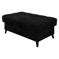 POLSTERHOCKER Nord - Schwarz, Holz/Textil (106/44/67cm) - MIRJAN24