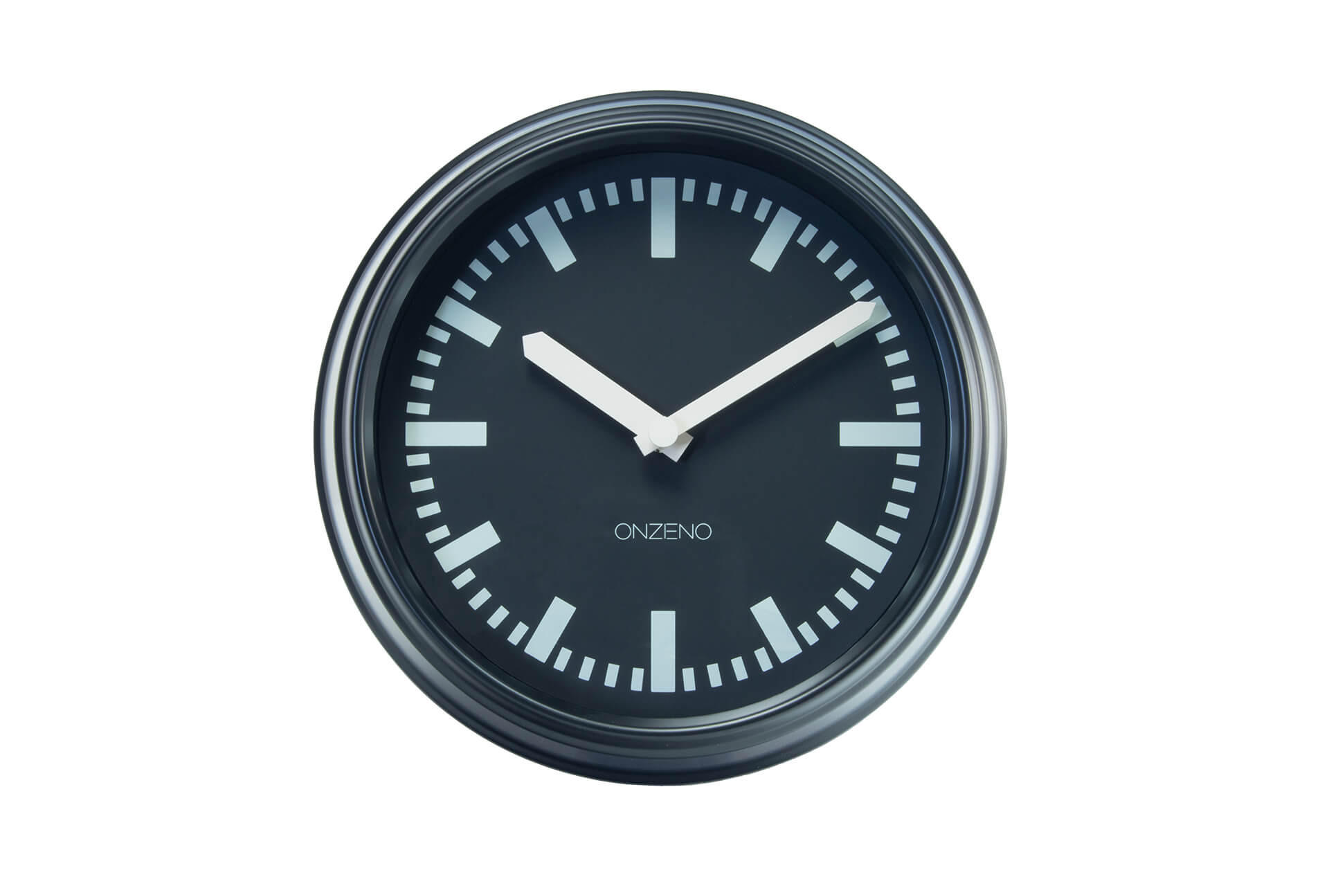 WANDUHR Design Schwarz 24/24 cm - Schwarz, Glas (0.58/24/5cm) - ONZENO