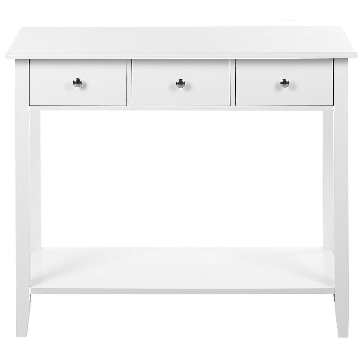 KONSOLENTISCH weiß mit 3 Schubladen Galva - Weiß, Holzwerkstoff (40/90/75cm) - Beliani