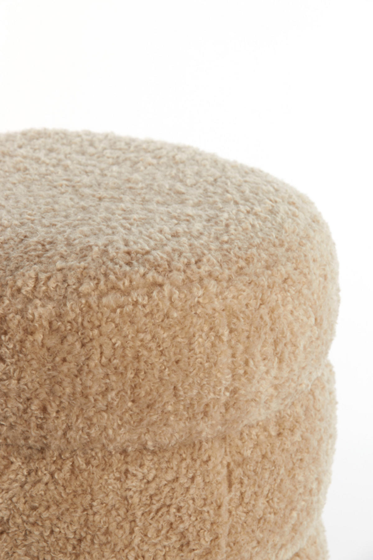 POUF Jobbi Braun Ø40/45 cm - Beige, Textil (40/45/40cm) - Light & Living