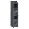 HOCHSCHRANK Mora - Dunkelgrau, Kunststoff (32/135/32cm) - [en.casa]