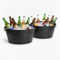CHAMPAGNEKYLARE Svart 2-pack Metall - Svart, Metall (34/23cm) - Relaxdays