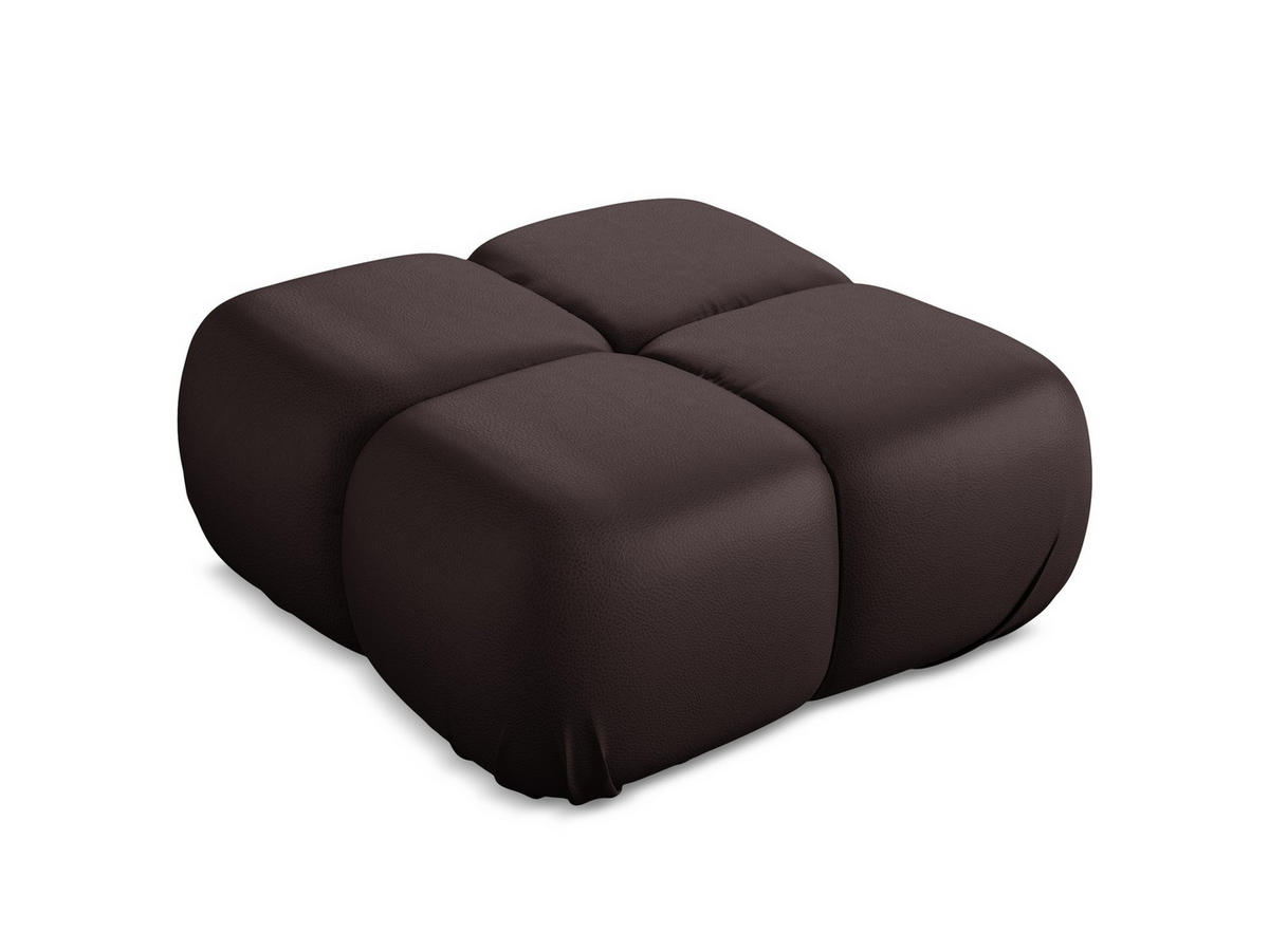 POUF Kunstleder Violett - Blau/Pflaume, Leder/Kunststoff (95/41/95cm) - Makamii