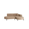 ECKSOFA Valencia Xs - Beige, Holzwerkstoff/Textil (236/165cm) - Fun Möbel