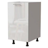 KÜCHENUNTERSCHRANK Essen D1D/45 Weiß Hochglanz / Weiß Matt 45 / 50 / 82cm - Weiß Hochglanz/Weiß, Holz/Holzwerkstoff (45/82/50cm) - Feldmann-Wohnen