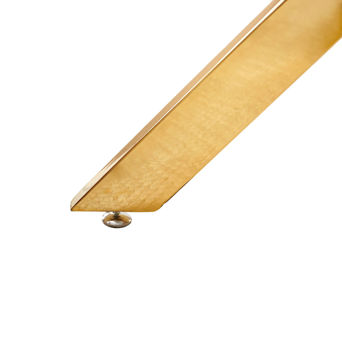 ESSTISCH mit Glasplatte und Metallgestell Goldfarben - Goldfarben, Metall (80/80/75cm) - Meubliv