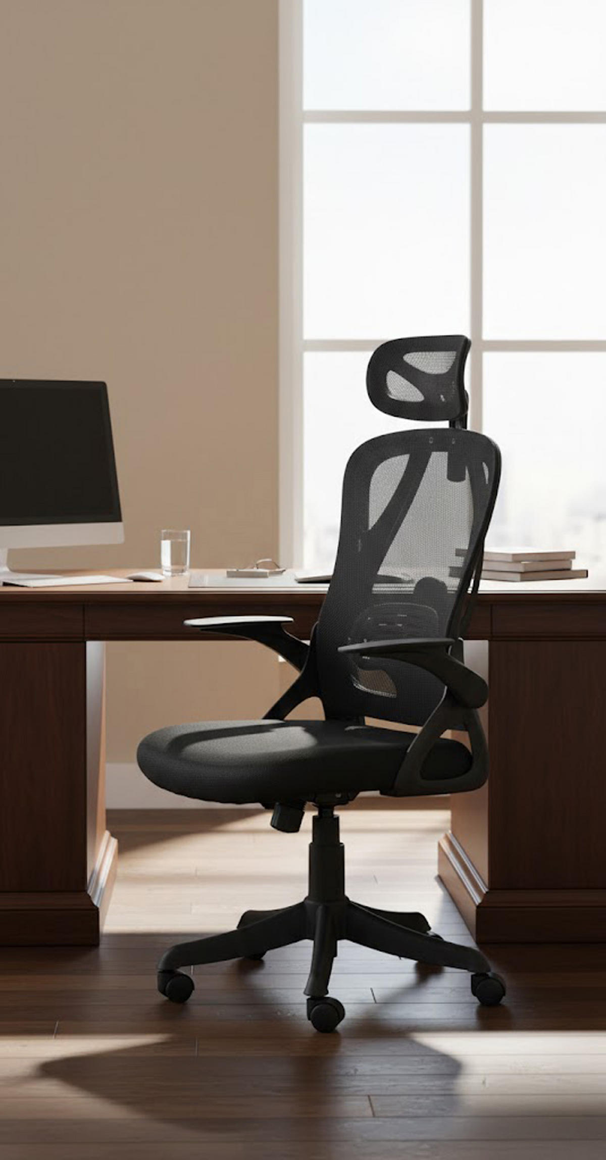 BÜROSTUHL Zypher schwarz - Schwarz, Kunststoff/Metall (58/131/66cm) - TPFLiving