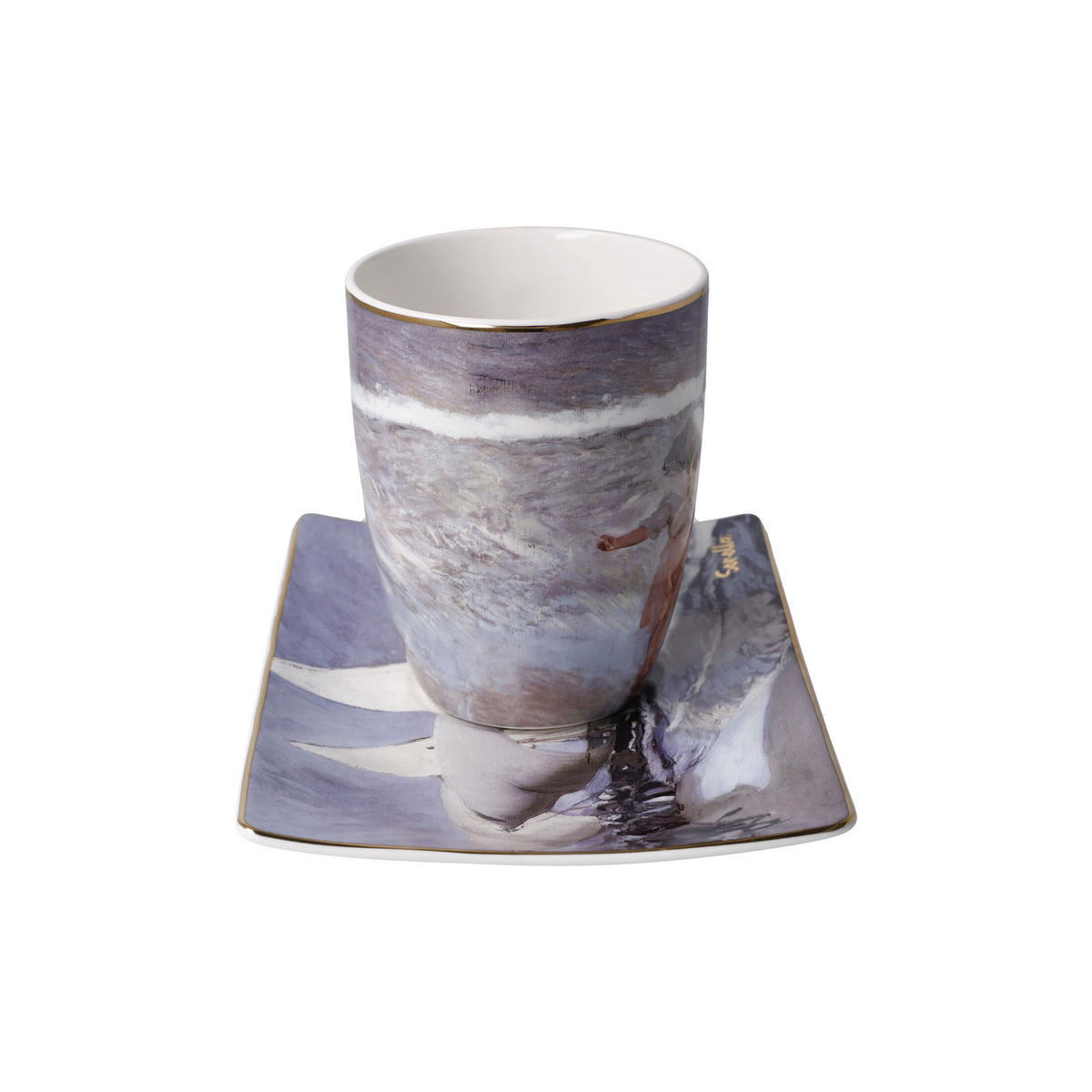 KÜNSTLERTASSE Joaquin Sorolla - Schwestern am Strand mit Untere, Fine Bone China, Bunt, 350 ml - Multicolor, Keramik (0.35L) - Goebel