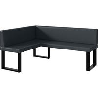 ECKBANK ERIC_U - Dunkelgrau, Leder (128/168cm) - Meblini