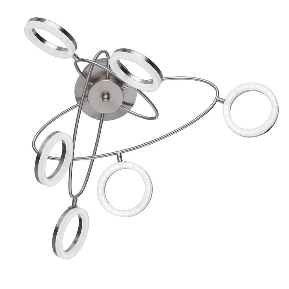 LED DECKENLEUCHTE Silber matt - Silberfarben, Glas (60/60/30cm) - Wofi
