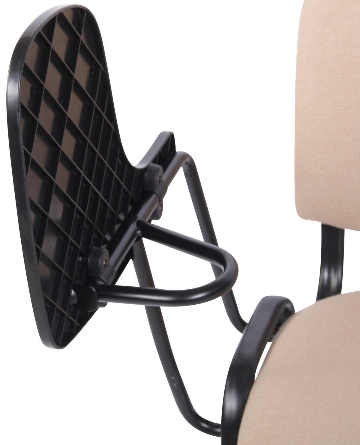 BESUCHERSTUHL 4er Set Stoff creme - Creme/Schwarz, Textil/Metall (53/81/71cm) - CLP